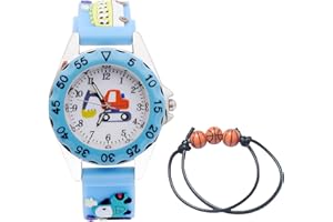 MUXIJIA Kinder Uhren für Jungen und Mädchen ab 3-10 Jahre, 3ATM wasserdichte Junge Uhr Mädchen Uhr, Analog Quarz Uhr Silikon Uhrenarmband Armbanduhr Kinderuhr