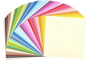 VAESSEN CREATIVE Florence Karton teksturowany, wielokolorowy, 30,5 x 30,5 cm, wielokolorowy, 60 arkuszy, kolorowy papier do scrapbookingu, tworzenia kart i innych rzemiosł papierowych, 216 g/m²