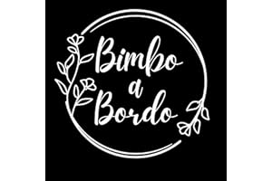 BRATIKI Bimbo a Bordo Adesivo per Auto 16 x 15 cm - Baby on Board Resistente agli UV e Impermeabile - Sticker Bambini