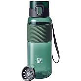 ZWILLING İ&ccedil;ecek şişesi, BPA i&ccedil;ermez, fitness, boş zaman ve ofis i&ccedil;in su şişesi, tritan, koyu yeşil, 680 ml