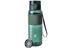 ZWILLING Trinkflasche BPA-frei, Wasserflasche für Fitness, Freizeit und Büro, Sportflasche aus Tritan, Dunkelgrün, 680 ml