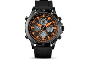 PINDOWS Uhren für Herren, wasserdichte analoge oder Digitale Sportuhren für Herren; multifunktionale, robuste Outdoor-Uhr mit LED-Hintergrundbeleuchtung, Alarmfunktion, Stoppuhr