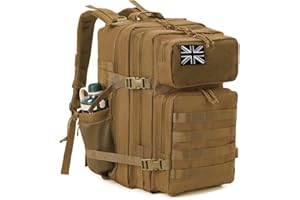 QT&QY Military Tactical Backpacks for Men Army Molle Daypack 25L/35L/45L Lage 3 Day Bug Out Bag Camping Hiking Rucksack with Bottle Holder