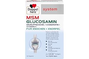 ‎DOPPELHERZ Doppelherz system MSM Glucosamin mit Vitamin C, 60 Kapseln