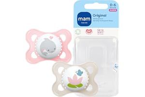 MAM Original Napp, 0–6 månader, uppsättning av 2, fisk | Instinktivt accepterad, SkinSoft silikon, tand- och ortodonvänlig, m