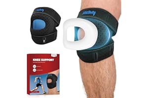 MitButy Knee Support for Men & Women - Adjustable Knee Bandage with Open Patella & Integrated Gel Pads - Knee Brace for Running, Walking, Fitness, Joint Pain - Knee Sleeve