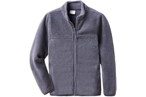 Spring&Gege Chaqueta de forro polar con cremallera completa para niños