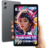 Blackview Link2 8 Inch Android 15 Tablet, 1340 x 800 Tablet PC, 12GB RAM + 128GB ROM/1TB TF, Gemini AI 2.0, Face ID, Widevine