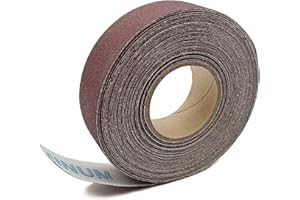 LYHLYA 120 Grit Continuous Sandpaper Roll 2.54cm x 8m Emery Cloth Aluminium Oxide Abrasive Sandpaper Roll Drum Sander Sandpaper Rolls for Wood Furniture Finishing Metal Sanding Automotive Polishing