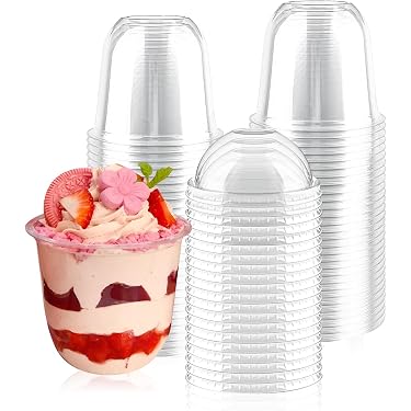 Wiederverwendbare Plastikbecher PP für Eis Transparent 280ml 9,4cm (50 Wiederverwendbare Plastikbecher PP für Eis Transparent 280ml 9,4cm (50