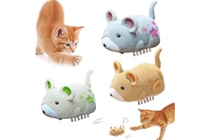 HBSFBH Automatico Moving Mouse Gatto Giocattolo, 3PCS G-atto Mouse G-iocattoli Interattivi per G-atti, Giocattolo elettrico per gatti, Topo Giocattolo per Gatti, Giocattoli Interattivi per Gatti da Interno