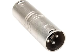 Pronomic Adapter AD-XMXM - XLR męski na XLR - okablowany i gotowy do użycia - solidne wykonanie - obudowa z odlewu ciśnieniowego metalu