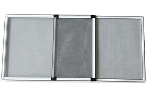 Flyzzz Adjustable Sliding Window Ventilating Screen, Aluminum Frame Anti Mosquito Window Screen for Rolling Doors and Windows (15.74 Inches High By 21-40 Inches Wide, B)