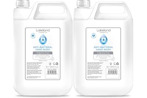 Lakeland Cosmetics antibacterial soap hand wash - 2x 5L Litre refill bottle - Vegan anti-bacterial liquid soap hand wash, made in UK (2x 5 Litre)