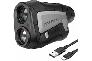 MiLESEEY Telémetro Golf 600m Precisión ± 0,55 Yardas Telémetro Golf con Bloqueo de Bandera y Vibración, Pendiente de Encendido/Apagado, Torneo Legal