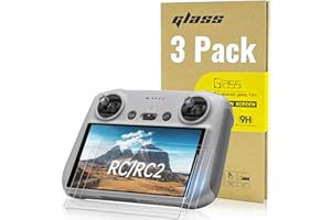 LKTOP 3 Pack RC/RC 2 Screen Protector for DJI RC/RC2 Controller Accessories, Mini 4 Pro HD Tempered Glass Anti-Glare Film for DJI Mini 4 Pro/3 Pro/3, Mavic 3 Series, Air 3, Air 2S, Flip, Neo Drone