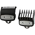 Professional Versatile Premium Cutting Guide Comb with Metal Clip #1/2 & #1 1/2 Combo Set #3354-1100-1000 for All Wahl Clippers/Trimmer