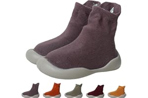 OUTFIT SPRING Scarpe Primi Passi Calze Antiscivolo Neonato, Bambina Bambino, Suola Morbida Pantofole Bambini Maglia Scarpe Calzino con Cartone Animato 6-36 Mesi