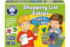 Orchard Toys Shopping List Extras Pack - Fruit & Veg Educational Game for Kids, Add On Pack to Shopping List, Age 3-7, Toddlers.