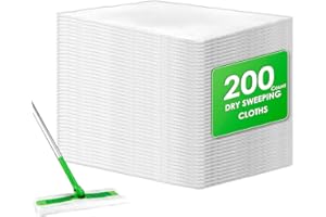 MIBUMIKI Einweg-Trockenwischtücher, kompatibel mit Swiffer Sweeper, Sweeper Dry Mop Nachfüllpackungen, Trockenwischpads für Bodenwischen und Reinigung, elektrostatische Tücher, 31 x 22 cm, 200 Stück