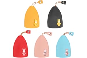 CORTNEY 5 Piezas Bolso para Llaves, Lindo Funda para Llaves, Creative Pull-Out Funda de Cuero para Llaves, Llavero Cuero para Hombres y Mujeres para Sujetar de 5 a 8 Llaves, No Se Cae Fácilmente