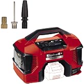 ضاغط الهواء الهجين Einhell Pressito Power X-Change (18 فولت، الحد الأقصى. 11 بار، طول الخرطوم 31 سم، مجموعة محولات مكونة من 3 قطع، بطارية متساوية