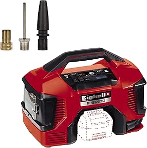 Einhell Akku-Kompressor PRESSITO Power X-Change (Li-Ion, 18/230 V, max. 11 bar, 71 cm Schlauchlänge, Hybrid-Funktion, Hochdruck-, Niederdruckpumpe, inkl. 3-tlg. Adapter-Set, ohne Akku und Ladegerät)
