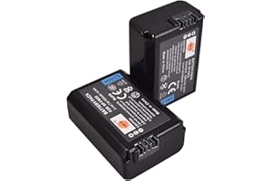 DSTE DE DSTE - Batteria di ricambio Compatibile per NP-FW50 e Sony ZV-E10 Alpha 7(a7)/7R(a7R)/7S(a7S),a3000,a5000,a6000,NEX-3/5//6/7/C3/F3,DSC-RX10,RX10 IV