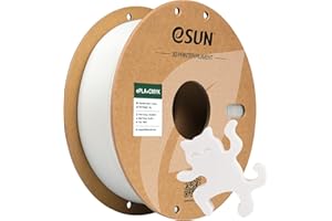 ‎ESUN eSUN PLA+ filament 1.75mm, litofanowy filament do drukarek 3D PLA Plus, dokładność wymiarowa +/- 0.03mm, szpula 1KG (2.2 LBS) filament CMYK do drukarek 3D FDM (Biały, 1KG)