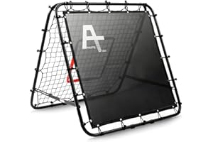 AMAZING TOUR Doppelseitige Rebounder Net Fußball Training Ausrüstung, Fußball Tor Kickback Ziel justierbar für Kinder Spiel Lehre Übung Ausrüstung, Einstellbare tragbare Netze für Garten