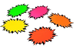 Bright Ideas Paquete de 25 estrellas fluorescentes para tarjetas de flash