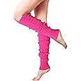 Clothirily Leg Warmers - Fashion Knit Neon Leg Warmers for Women 80s Sports Party Yoga Accessories
