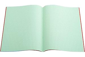 THE DYSLEXIA SHOP A4-7mm Squared Tinted Exercise Book - Red Cover - Green - Pack of 10