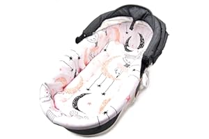 MillaLu Baby Pram Pushchair Stroller Buggy Soft Cotton Insert with Mattress for Gondola/Carrycot (Ballerinas)