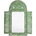 Houten raamluik LOUVRE groen (RAL6009