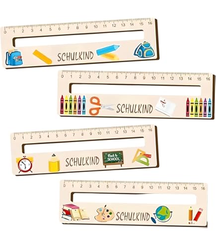 Règle De Lecture Guidée En Bois - Tracker De Ligne Pour Enfants, Double Fonction Lecture Et Mesure, 20x6cm