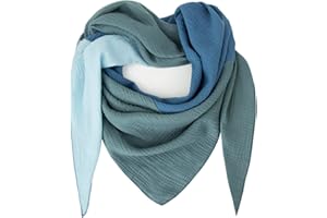 Gloop Damen XXL Strick Dreieck Schal Halstuch Baumwolle Dreieckstuch Musselin Schal ohne Kratze an Haut Made in Italy