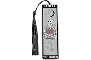 GlamRays Geschenke für Buchliebhaber für Frauen Lustige Lesezeichen für Frauen Männer Tarot Lesezeichen Skelett Karten Horror Geschenke