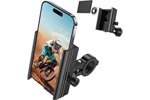 IDOOVE Airtag Fahrrad-Telefonhalterung, versteckte Fahrrad-Handyhalterung, kompatibel mit Apple Airtags, Diebstahlschutz, Air-Tag, GPS-Tracker, Motorrad-Lenker, Handy-Klemme, Scooter-Handy-Clip mit