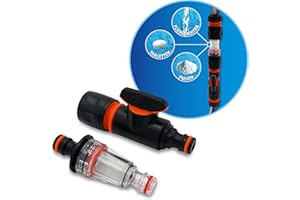 MaJoCompTec® DUOMIX Juego de filtros de agua | Mezclador para purificador de agua | Adición de pastillas de polvo para la conservación del agua potable | autocaravana barco (filtro compacto + válvula