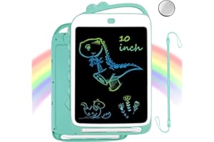 Vicloon Tablet LCD do nauki pisania, kolorowa tablica kreślarska, cyfrowy e-czytnik, elektroniczny tablet graficzny, dla dzieci do pisania odręcznego i rysowania, z blokadą, 10”, zielony