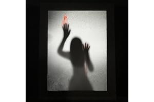 PEIFOON Halloween Deko Große Fensteraufkleber Wandaufkleber Glasfenster Dekorationen Selbstklebend Doppelseitiger Fensterbilder für Halloween Horror Party (Weiblicher Geist und Blut)