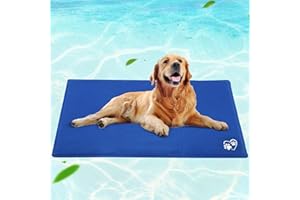 CAROMIO Cooling Mat for Dogs Large 90cm x 50cm, Non Toxic Dog Cooling Mat, Avoid Overheating Self Cooling Pad Ideal for Dogs Cats Cool All Summer
