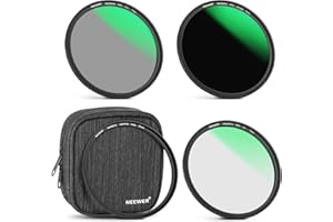 NEEWER Kit Filtri Magnetici 77mm, ND1000+MCUV+CPL(Polarizzatore) con Anello Adattatore Magnetico, Vetro Ottico HD/multistrato/ultra sottile/idrorepellente/resistente ai graffi