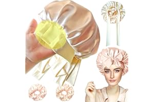 FZHGVML Silk Hair Bonnet for Sleeping, Double-Sided Satin Silk Bonnet for Women & Girls Curly Hair Care, Adjustable Wide Elastic Band Sleep Cap Hair Wrap for Sleeping with 2 Scrunchies