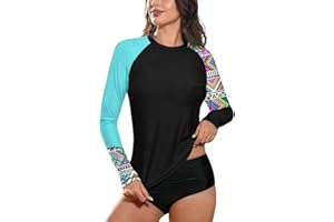 BesserBay LIGERO Rash Guard T-shirt anti-UV UPF 50+ avec manches raglan multicolores