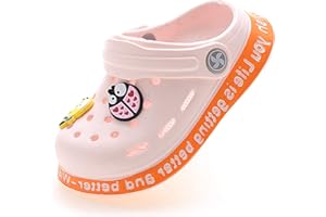 ZYLDK Unisex Gartenschuhe Clogs Kinder Gartenschuhe Kuschelige Hausschuhe Latschen Sommer rutschfeste Slippers mit Cartoon Raupe