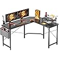 Cubiker L Shaped Gaming Desk, 150 cm Computer Corner Desk with Monitor Shelf for Home Office Study Writing Workstation, Black