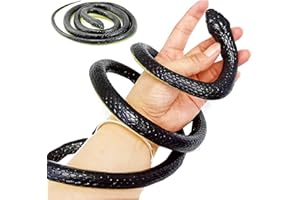 liuer 130CM Serpente di Plastica di Gomma Halloween Decorazioni Accessori,Giocattolo Serpente a Sonagli per Scherzo Selvatico Giocattolo Regalo Rettile