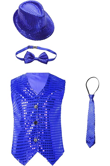 Gilet Nero Bambina Gilet Pagliaccio Paillettes Per Bambini - Main Image